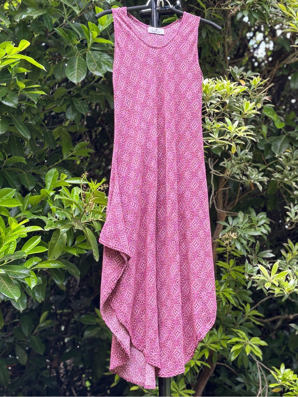 Zahara High Low Dress in Burgundy